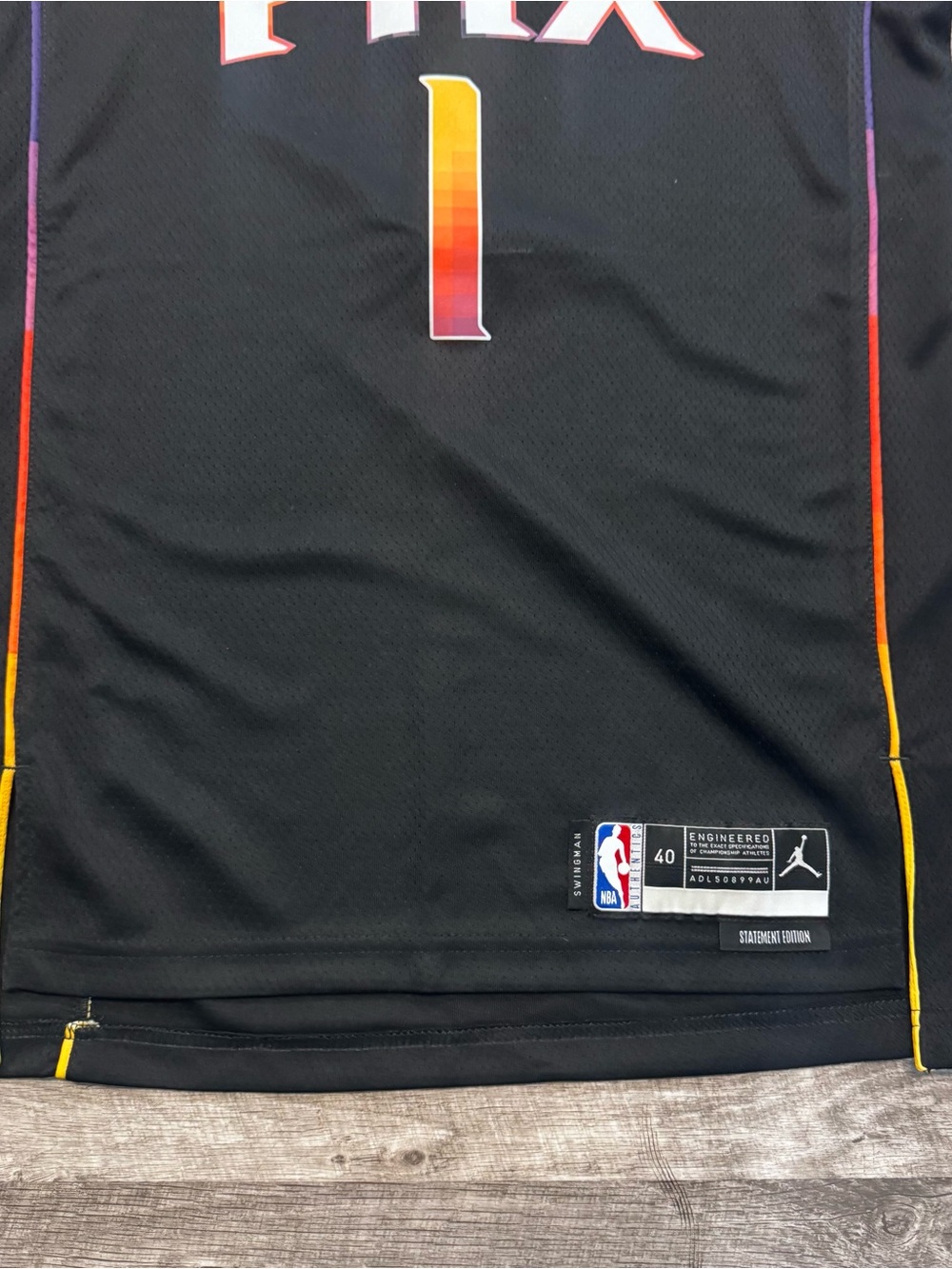 Nike Devin Booker Phoenix Suns Statement Edition Jersey Adult Sz. S 40 - Picture 5 of 10